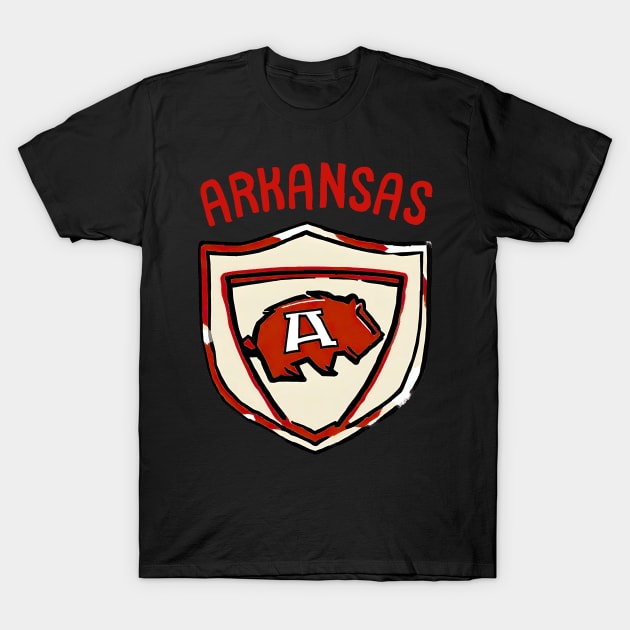 Arkansas Sport Day Playing American Football in Arkansas Football Team T-Shirt by DaysuCollege